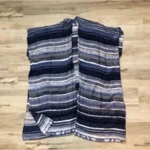 Steve Madden Blue Colourblock Kaftan Shawl Cardigan